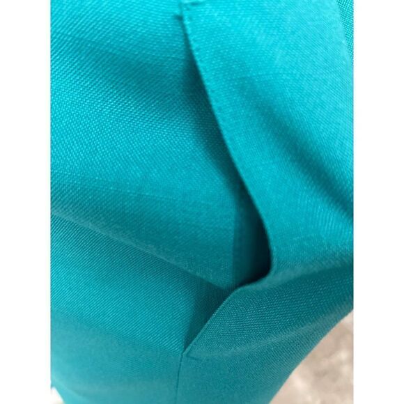 Le Suit Petite Teal Skirt Suit With Gold Tone Button 2 Pcs Set Size 8P - Picture 6 of 12